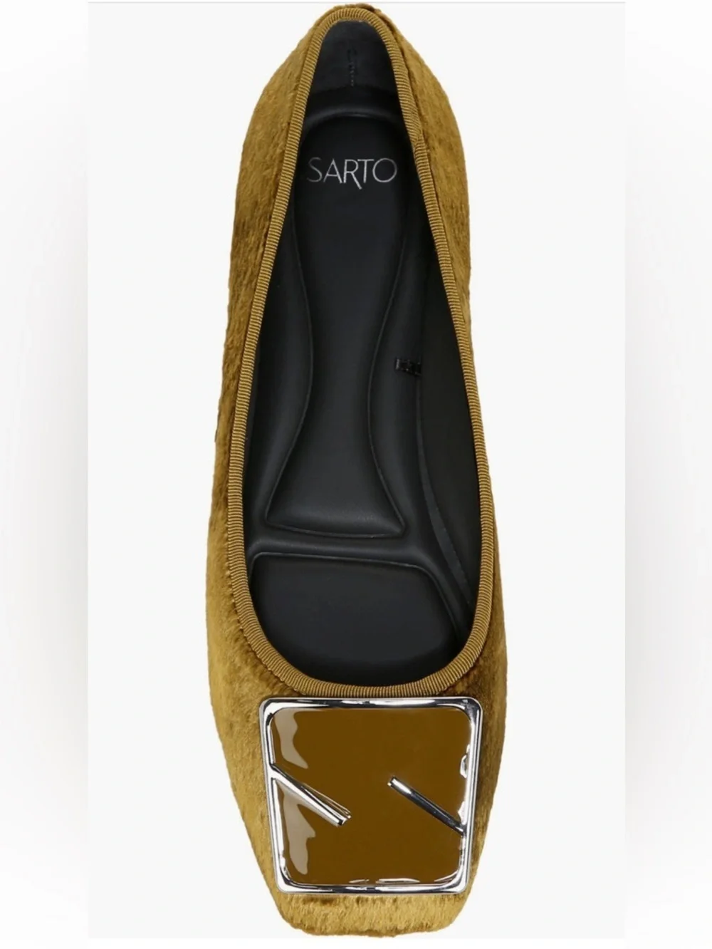 Franco Sarto olive velvet amaya flats NWT